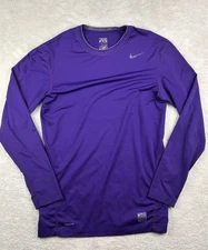 NIKE Shirt FIT DRY PRO Sz XL Womens Purple Long Sleeve Compression Athletic Top