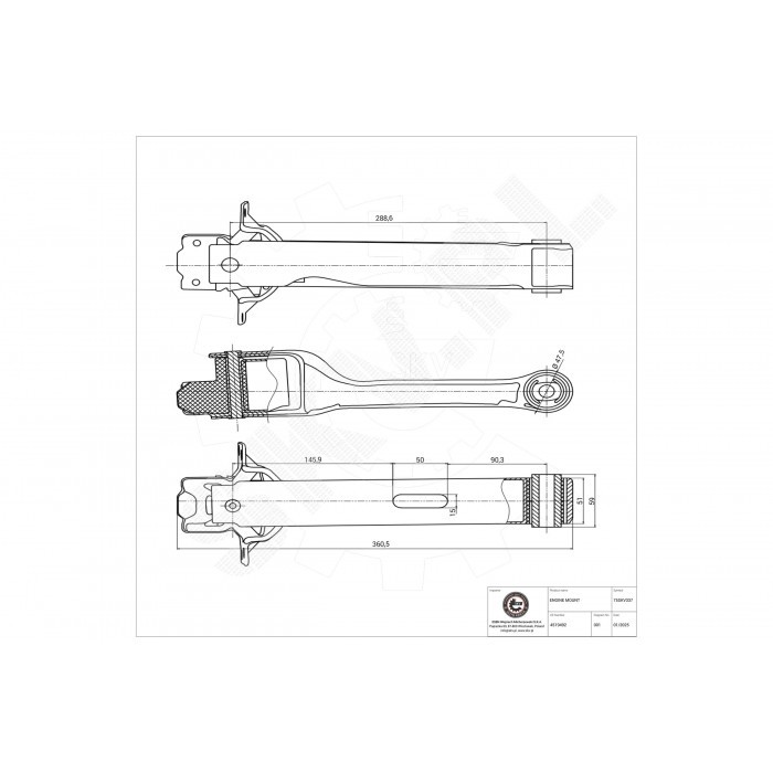 Support moteur arrière Ford Transit 4519492 anti vibration pour utilitaire