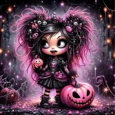 Gothic Halloween Diamond Art Painting Kit for Adults 5D Craft
