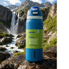 Owala FreeSip 32oz Insulated Leak-Proof Water Bottle, Straw, Push Button