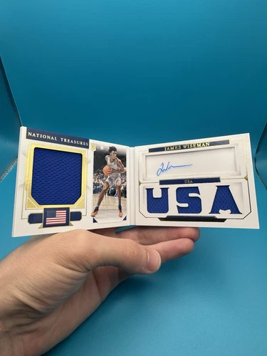 2020-21 Panini National Treasures | James Wiseman Booklet RPA AUTO /35 USA GSW