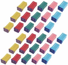 30 pc Automotive Tall/Standard Profile Box Shaped Fuse Kit for Ford Chevy/GM ...
