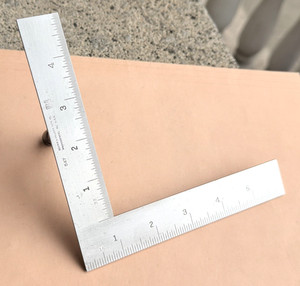 Brown & Sharpe Mfg. Co. No. 547 6 x 5 Inch Thin Steel Square. Made in the USA.