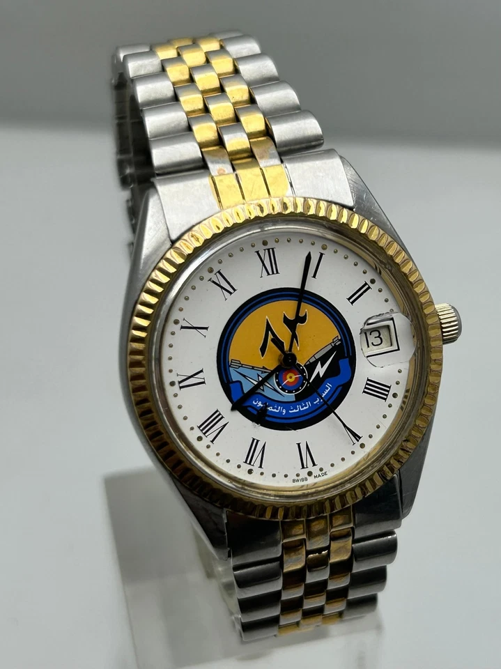 Кварцевые мужские часы Rotary Special Gifted логотип ВВС король Фейсал Аль Сауд 80-е - Изображение 2 из 4