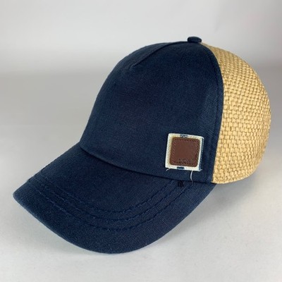 Roxy Womens Navy Blue Beige Strapback Adjustable Hat