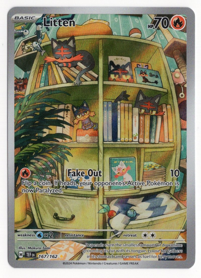 Litten Illustration Rare SV05: Temporal Forces 167/162 NM