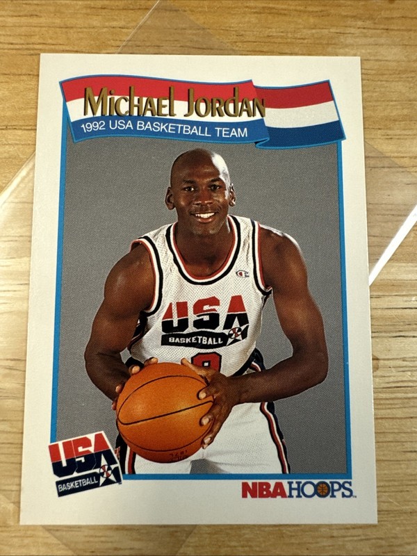 1991-92 NBA HOOPS Michael Jordan 1992 USA BASKETBALL TEAM Card No. 579