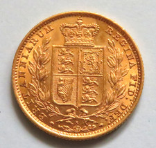 Australia.  1881 Sydney - Shield Sovereign.. Full Lustre - aU/UNC