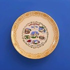 VTG Arkansas Souvenir Collector 9" Plate Golden Lace Trim "Land of Opportunity" — photo 2