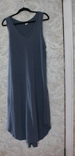 GAP summer stretch maxi dress.Large.Solid blue.Sleeveless.V-neck.Shorter sides.