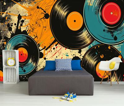 Musikinstrumente Moderne AI Tapete Wandbild Abnehmbar Abziehbar Abziehen & Kleben