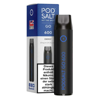 Pod Salt GO 600 E-Zigarette 20mg 600 Züge NicSalt Energy Vape E-Shisha