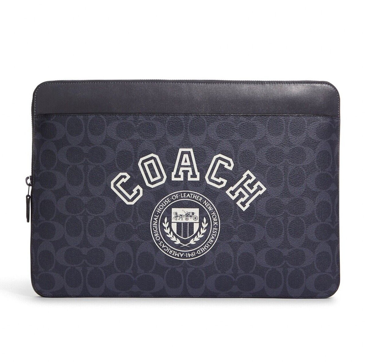 Coach PCケース COACH Laptop Case In Signature Canvas With Varsity Motif 15