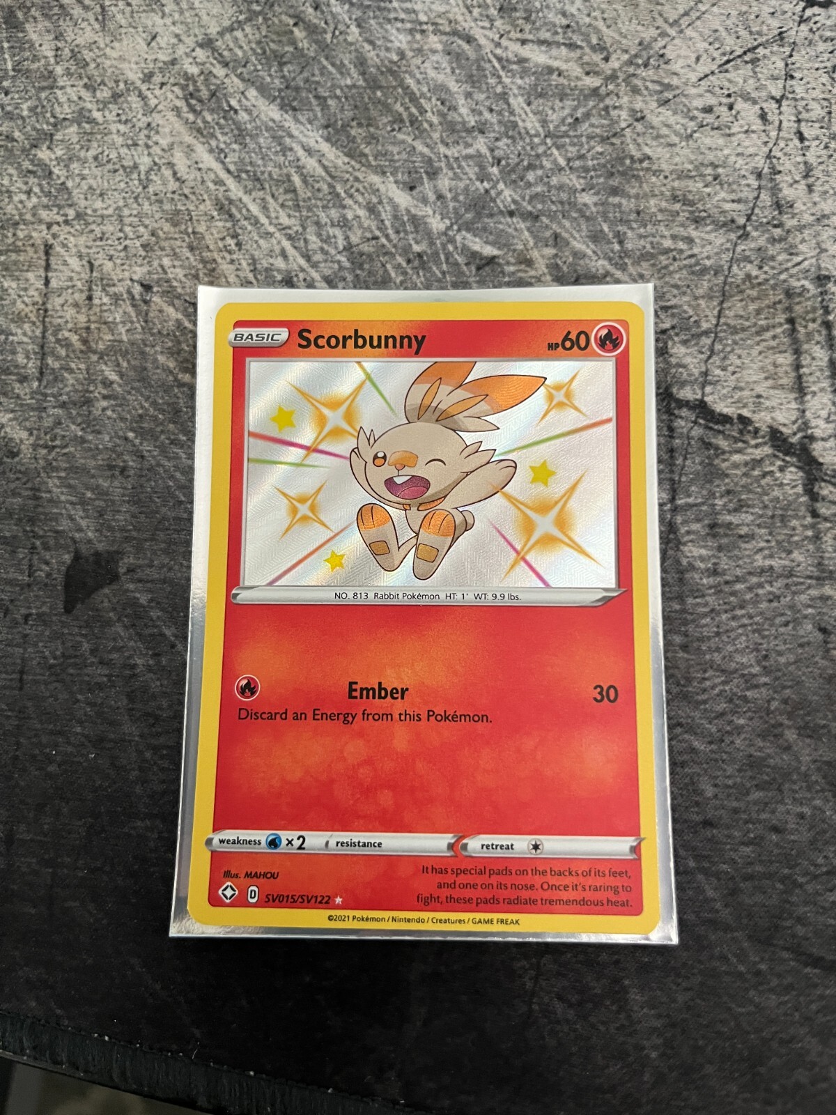 Pokemon TCG: Shining Fates: Shiny Vault - Scorbunny - SV015/SV122 Holo