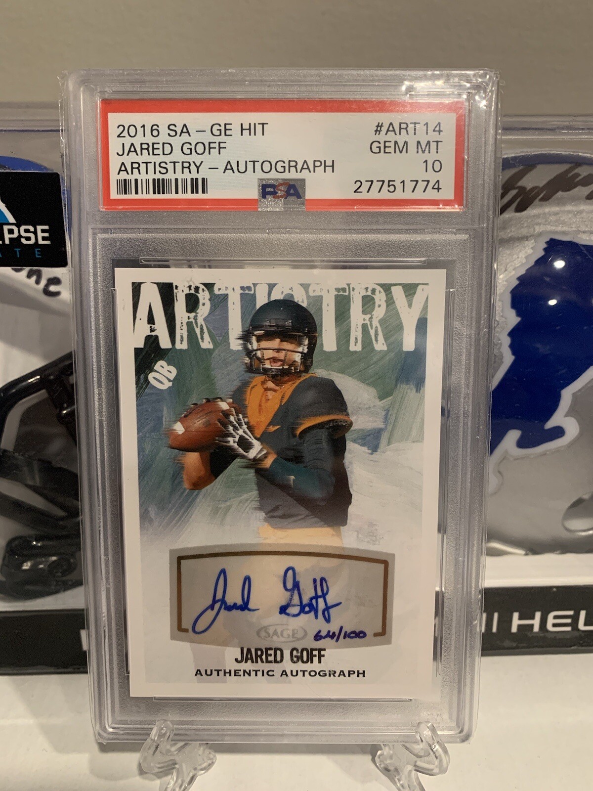 Jared Goff SA-GE Hit Artistry #ART14 Autograph
