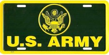 PATRIOTIC U.S. ARMY USA EMBOSSED METAL LICENSE PLATE AUTO CAR TAG 516