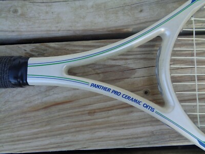 Raquette De Tennis Vintage Slazenger Panther Pro – Céramique Blanche Avec Housse