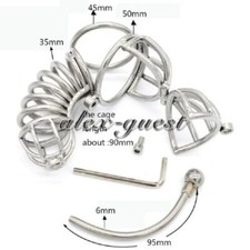 Chastity Devices Urethra Tube Long Cage Male Stainless Steel Chastity Cage