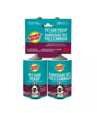 Scotch Brite Pet Hair Lint Roller , Picks Up Fur On Furniture 2-Pack-200 Sheets