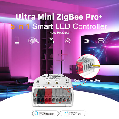 Ultraslim ESP32 WLED WiFi LED Controller with MIC WS2812B WS2811 SK6812 Lightgz