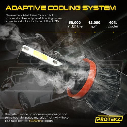 9004 HB1 LED Headlight Kit Bulbs 6K for MAZDA MX-6 1988-1997 High&Low Beam - Picture 12 of 12