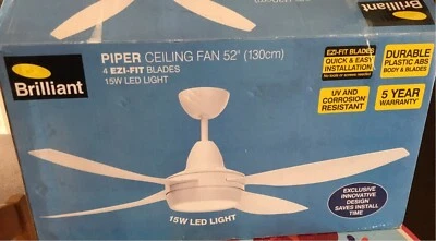 Ceiling Fan With Led Light With Ezy Fit Blades Bnib Ceiling Lights