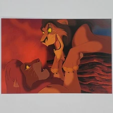 Scar Postcard Disney Villains Mufasa The Lion King Death Scene Film Frame