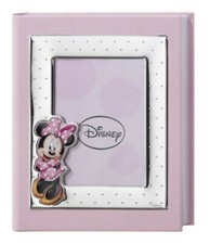 ALBUM PORTAFOTO DISNEY BIMBA ROSA MINNIE VALENTI ARGENTO B 1409 25X30