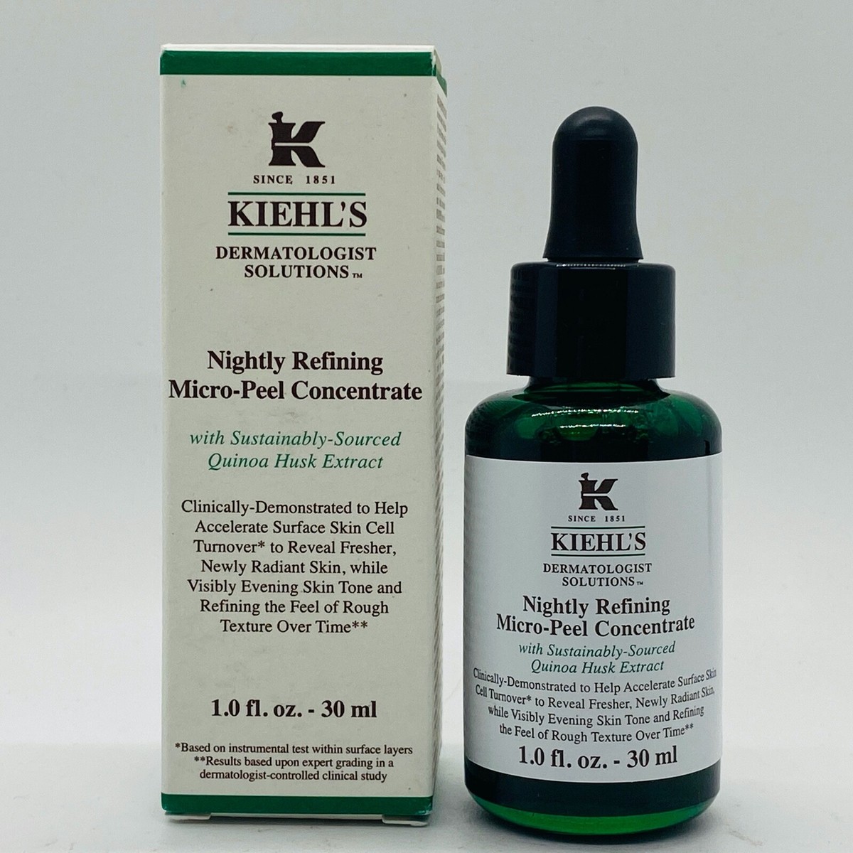 KIEHL'S ナイトリファイニング マイクロピール コンセントレート 30ml Kiehl's Nightly Refining Micro-Peel Concentrate 1 fl.oz / 30
