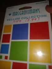Mrs Grossmans Vellum stickers Color Blocks Squares Primary Colors 3 sheets new