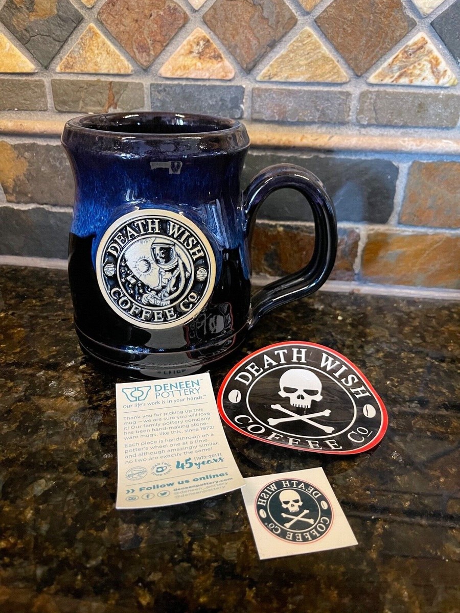 Death Wish Coffee RARE 2018 Space Oddity Mug Number 879/5000 With  Sticker/Tattoo