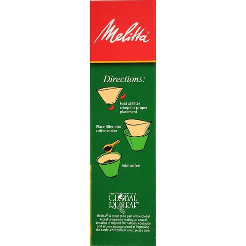 Filtros de café de cono Melitta #4 de 100 unidades - marrón natural - Imagen 2 de 2