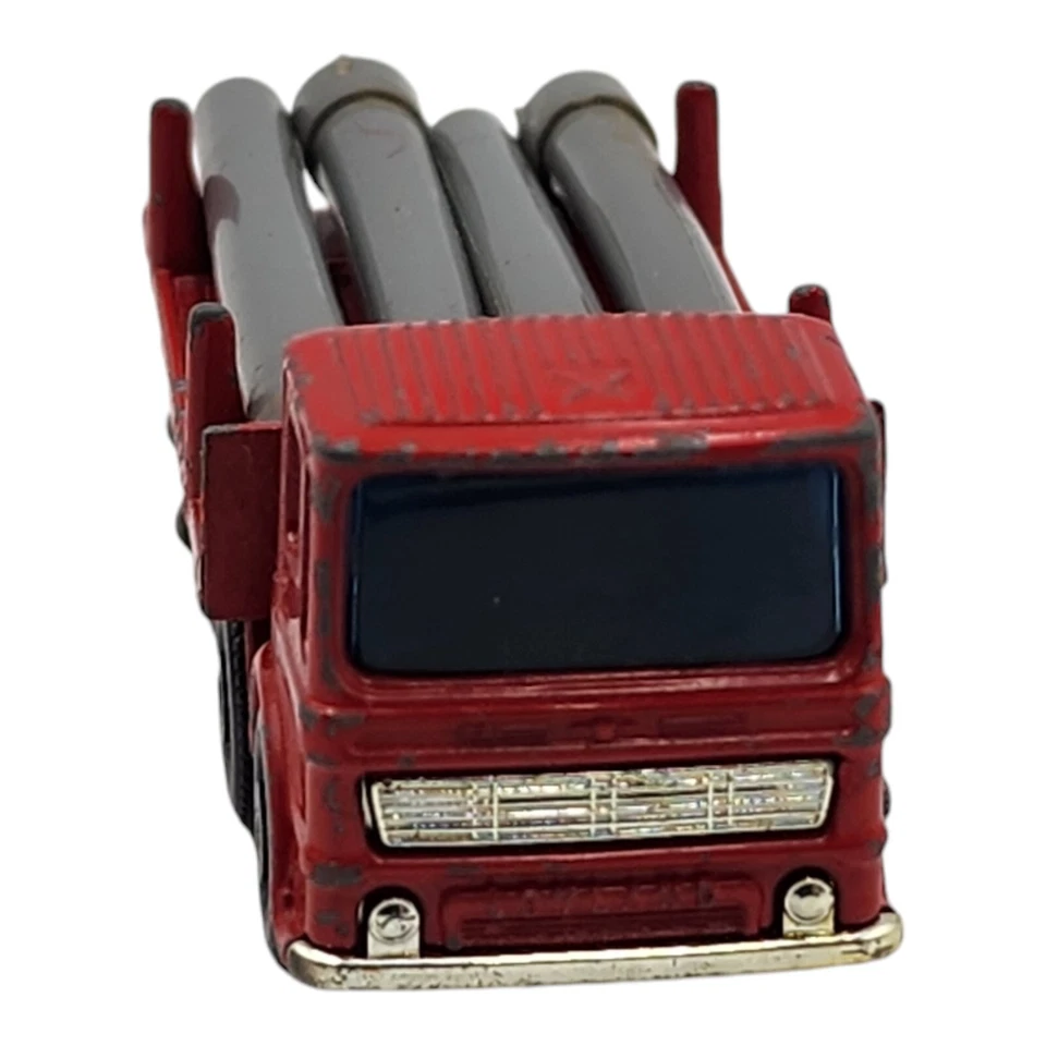 Caja de fósforos vintage Lesney NO. Camión de 10 tubos con 5 tubos hecho en Inglaterra juguete Foto 2 de 4