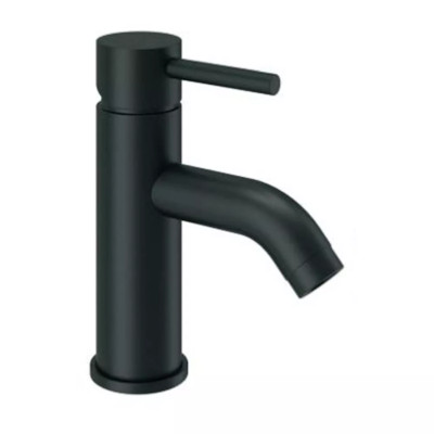 Mattschwarz Modern Rund Badezimmer Waschbecken, Badewannenarmaturen & Thermostat Duschsets