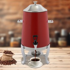 Beverage Dispenser for Coffee Tea Hot Water with Stand & Fuel Holder Red US New!