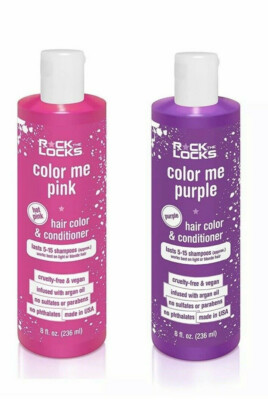 Rock The Locks Hair Color and Conditioner Purple Or Pink (Argan Oil) YOU CHOOSE