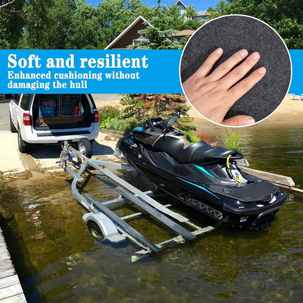 Boat Trailer Bunk Carpet with Secure Glue or Staple Installation No