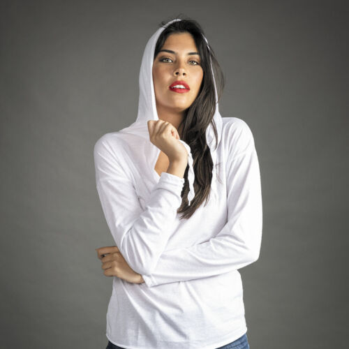 LANGARM T-SHIRT mit KAPUZE HERREN Damen FLUO Shirt SWEATSHIRT - Bild 3 von 16