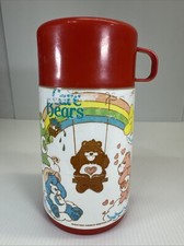 VTG 1986 Aladdin Care Bears Lunch Box Thermos American Greetings USA Made Comple