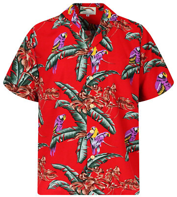 Original Tom Selleck Magnum Hawaii Hemd Rot LIMITIERT