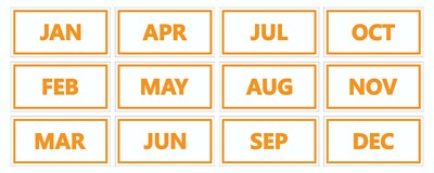 Calendar Month Magnets By DCM Solutions