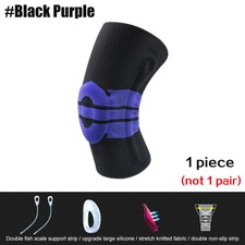 1Pcs Compression Elastic Silicone Knee Brace Sleeves Support Pain Relieve Sleeve