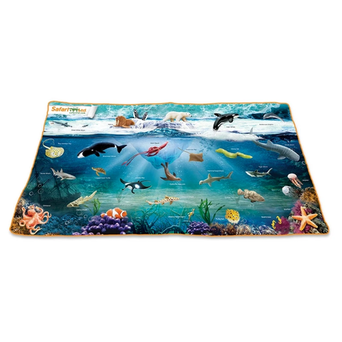 OCEAN THEMED PLAY MAT, RUG, OR POSTER by Safari Ltd/ NICE! /Large size/ - Picture 2 of 2