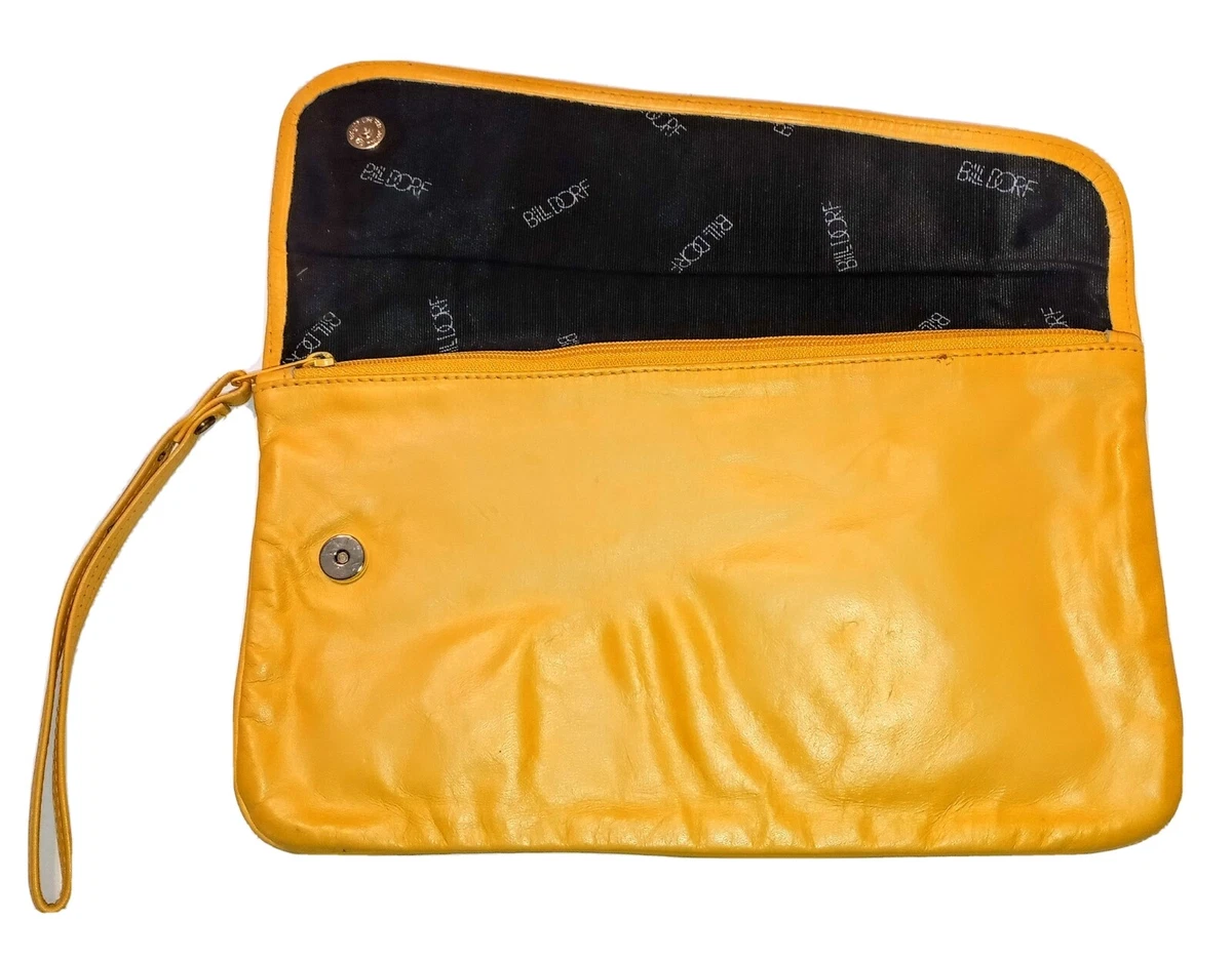 Bright yellow 2025 clutch bag