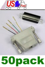Lot50pack DB25-pin Female RJ-11 4wire 6P4C Jack Modular Adapter Aux/Data/Phone