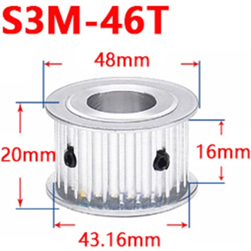 S3M Timing Belt Pulley 40T-58T Synchronous Wheel Sprocket For 15mm Width Belt - Picture 8 of 14