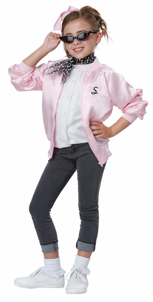 50's Satin Varsity Grease The Pink Ladies Child Costume