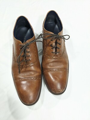 Cole Haan Men Wayne Brown Leather Cap Toe Oxford Lace Up  display picture 1