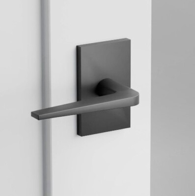 Emtek  5112ATNLHUS19 Modern Passage Athena Lever LH   Flat Black
