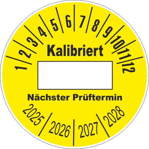 Produktbild von 100x Prüfplakette 2025 – Jahresprüfplakette Wartung, 30 Mm, Gelb, Kratzfest & Wetterbeständig